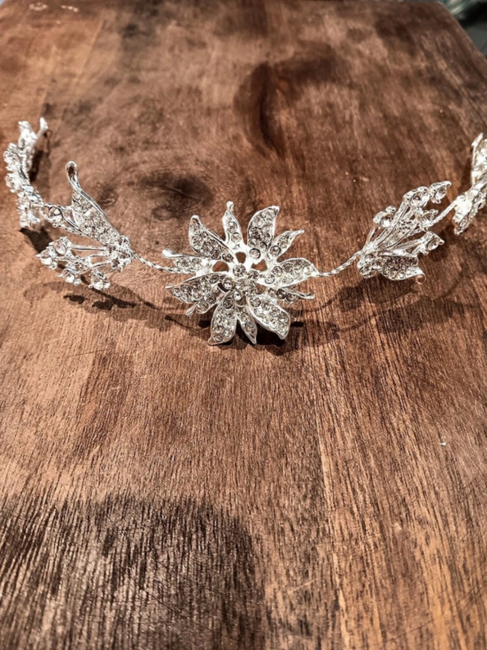 Vintage Floral Crystal Statement Head Piece